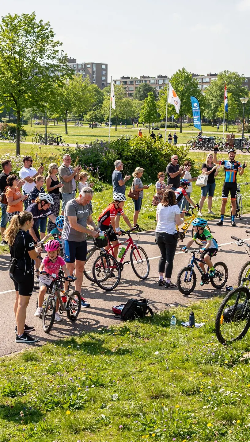 Een groep mensen die samen een traditionele Nederlandse dans uitvoert tijdens een cultureel evenement.